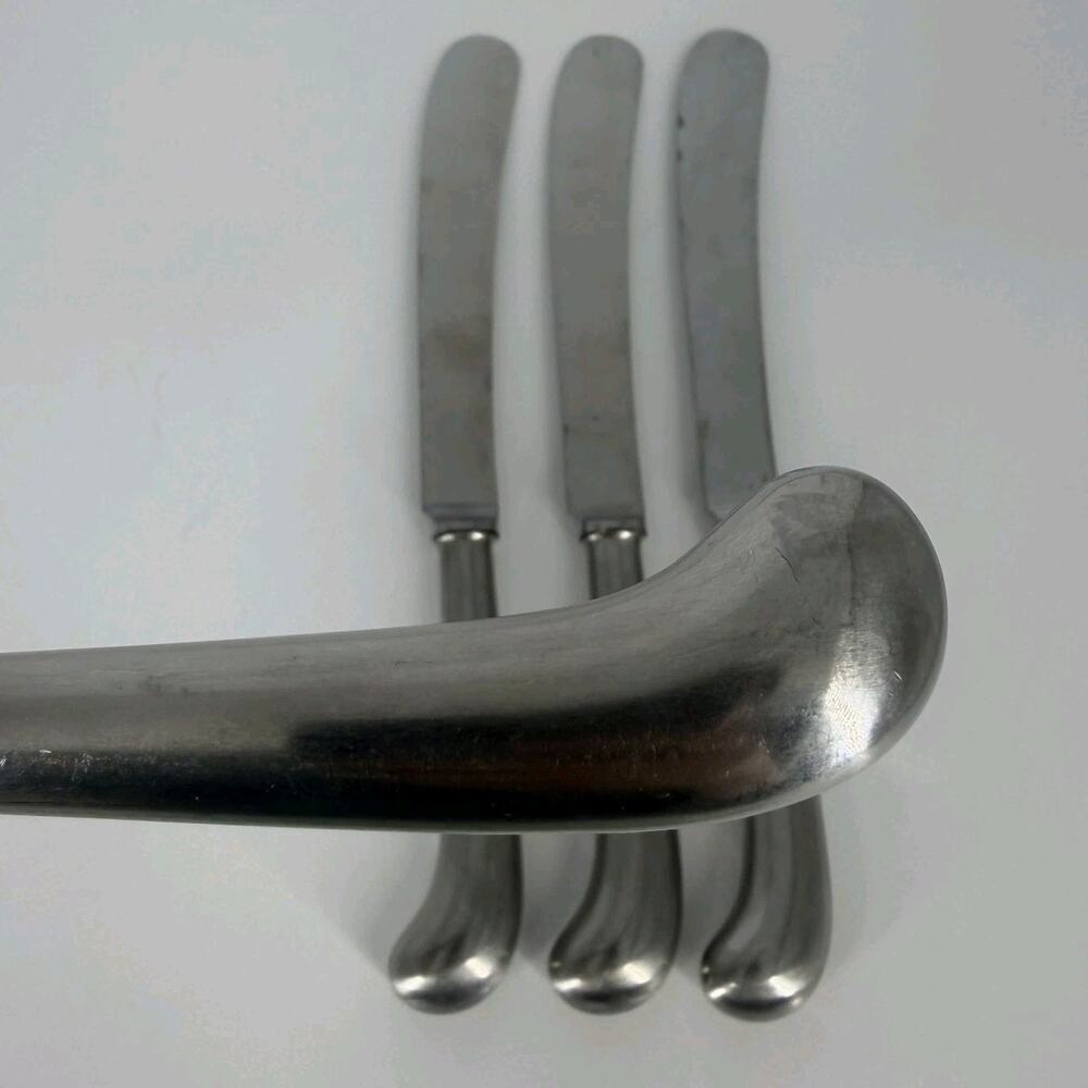 4X BK Cooper Bros QUEEN ANNE Stainless Butter Knives England Pistol Grips